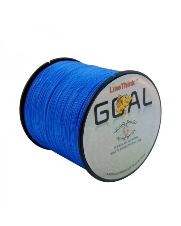 Плетеный шнур LineThink GOAL 4X голубой 300 м, D 0,50 45 кг