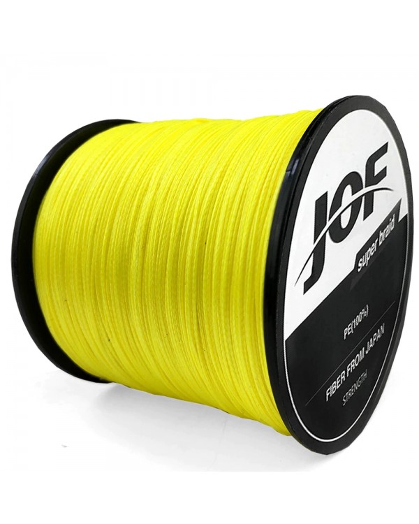 Плетеный шнур JOF 4X желтый 300 м, D 0,50 36,8 кг