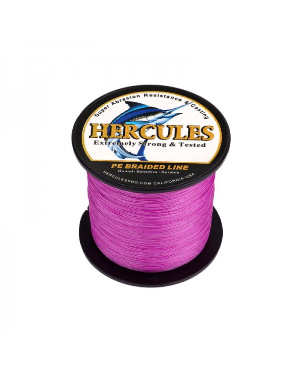 Плетеный шнур Hercules 4X Pink 100 м, D 0,08 2,7 кг