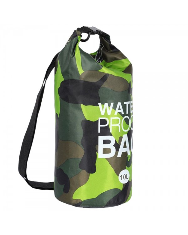 Гермомешок MARJAQE WATER PROOF BAG 10 литров Зеленый камуфляж