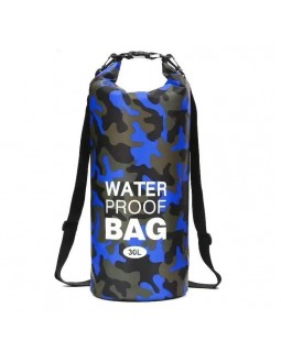 Гермомешок MARJAQE WATER PROOF BAG 30 литров Синий камуфляж